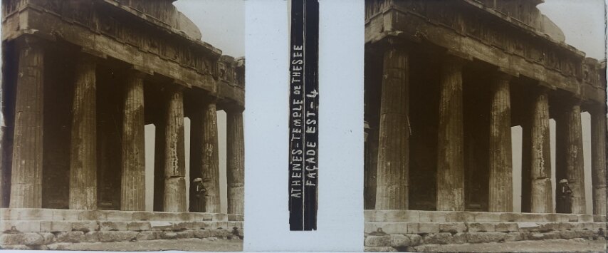 Temple of Theseium at Athens, Greece, Glass - 1918