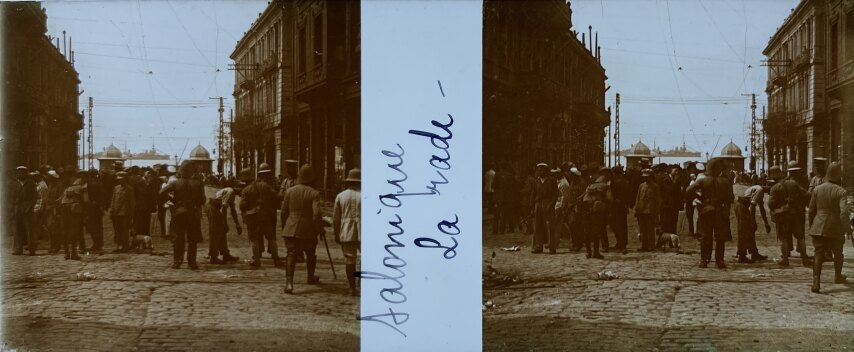 Thessaloniki, men on road, 1910, Greece