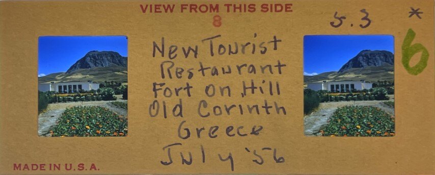 Old Corinth Restaurant,Greece, 1956, Personal Realist