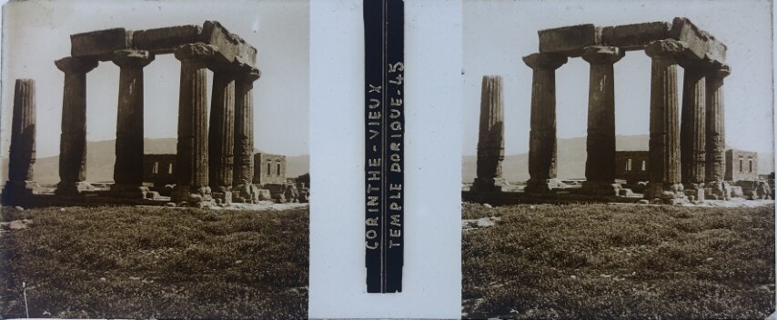 Temple of Corinth, Greece, Glass - 1918