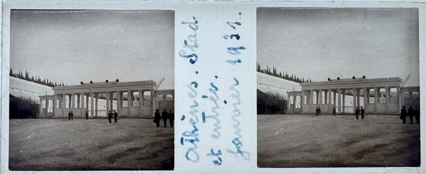 Entrance of Panathinaiko stadium at Athens, 1931, Greece