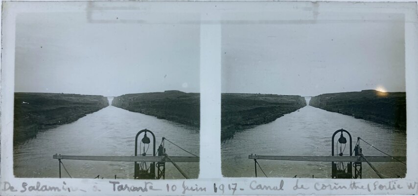 Crossing the Corinth Canal 1, 10 June 1917, Greece