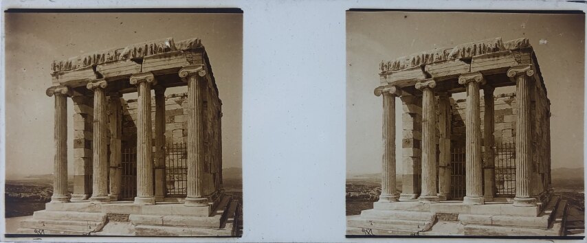Temple of Nike at Acropolis Athens, Greece, Glass - 1918
