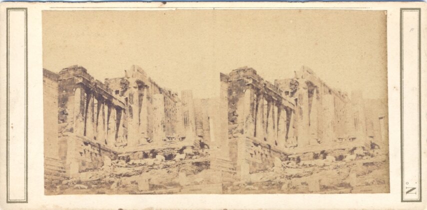 Constantin, View of the entrance at the Acropolis, 1870, Athens Greece