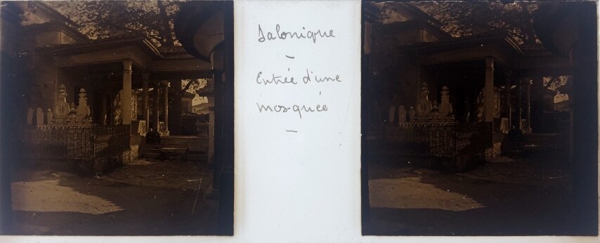 View of Mosque in Salonique, Greece, Glass - 1918