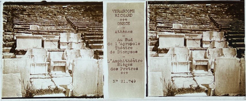 Seats at Dionysos Theatre Athens - Glass, Greece.jpg