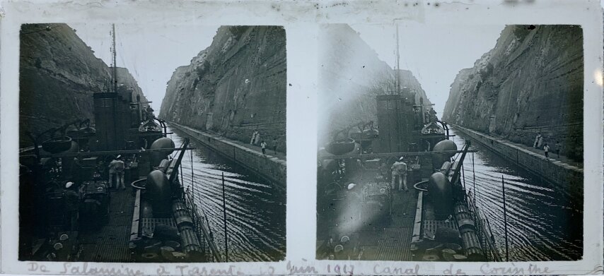 Crossing the Corinth Canal 2, 10 June 1917, Greece