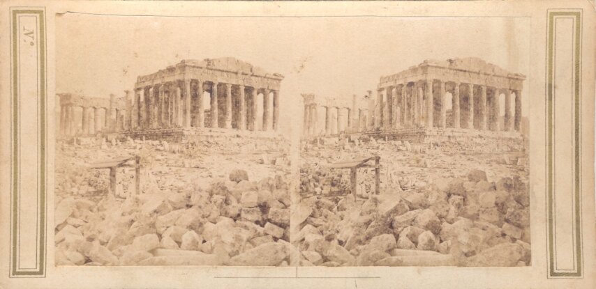 Constantin, View of Acropolis, 1870, Athens Greece