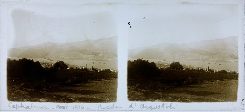Kefanonia, 1916, Road to Argostoli, Greece, Personal Glass