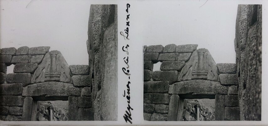 Lion gate 2, Mikines, Personal Glass, 1930, Greece