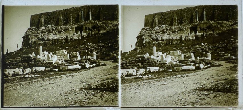 Acropolis ruins at bottom, Greece, 1900