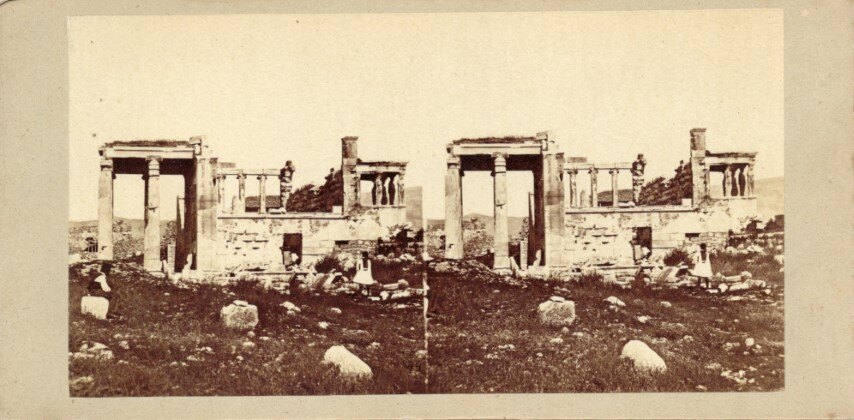 Athens Acropole from Greek Photographer, 1897 Constantine