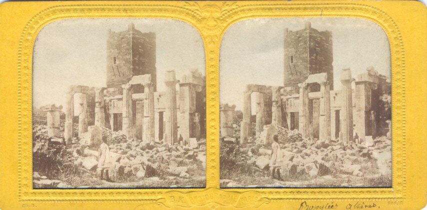 Frankish tower at Acropolis, BK Paris, 1860, Greece