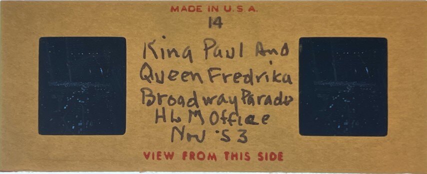 King Paul Parade from HLK Office,Greece, 1953, Personal Realist