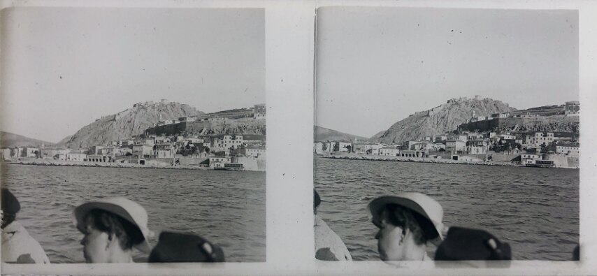 Vathi Ithaki from Ship, Personal Glass, 1930, Greece
