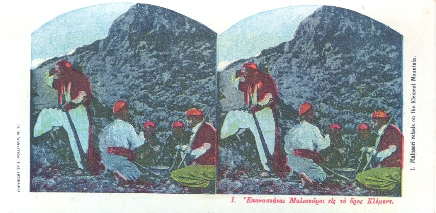 1. Malissori rebels on the Klement mountain, Greek 24 Stereo Set