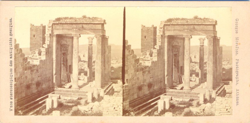 Acrpopolis Nice Temple and Tower, German Version, Greece, 1860