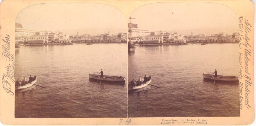 Canea from the Harbor, Crete, Greece 1897