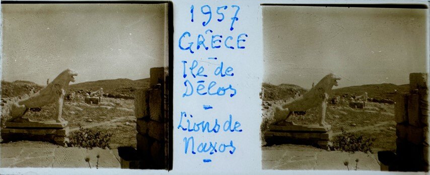 Lion of Naxos at Delos, , Greece, 1957
