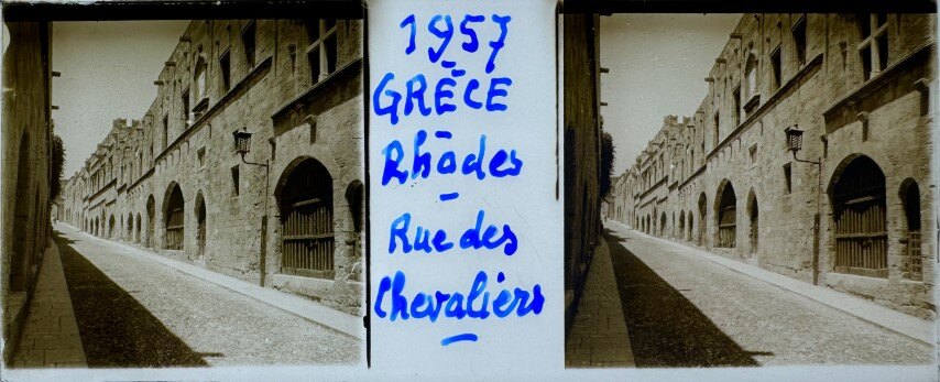The road of the Knights at Rhodes, Greece, 1957