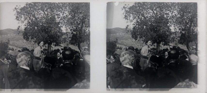 Welcome speach at Vathi Ithaki, Personal Glass, 1930, Greece