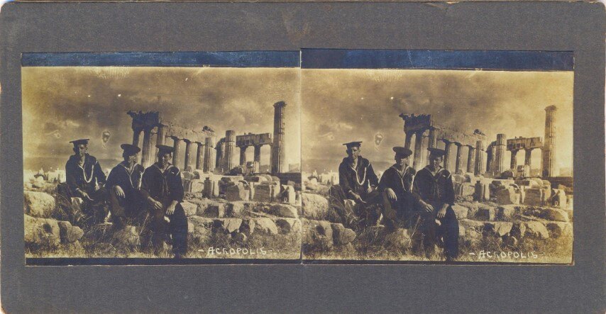 American sailors at Acropolis, 1920, Personal