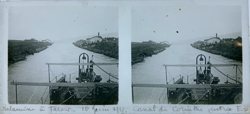 Crossing the Corinth Canal 3, 10 June 1917, Greece