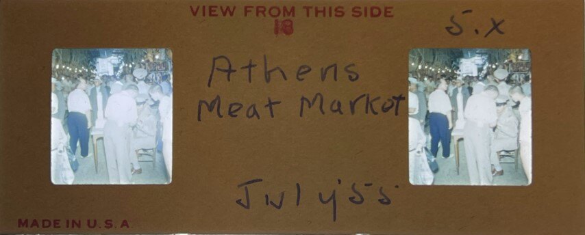 Athens meat market 2, Greece, 1955, Personal Realist