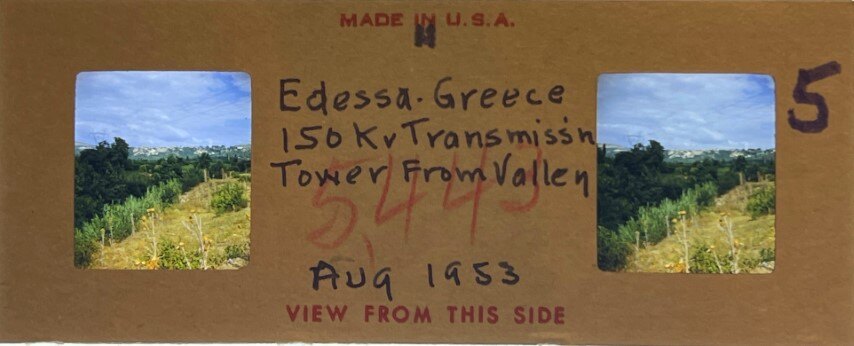 Edessa and 150KV Tower,Greece, 1953, Personal Realist