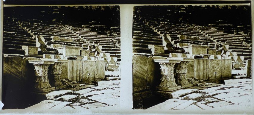 Old theatre under Acropolis, Greece, 1900