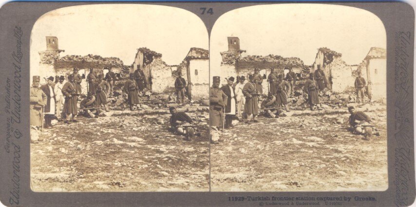 Turkish frontier station caprutred by Greeks, 1897