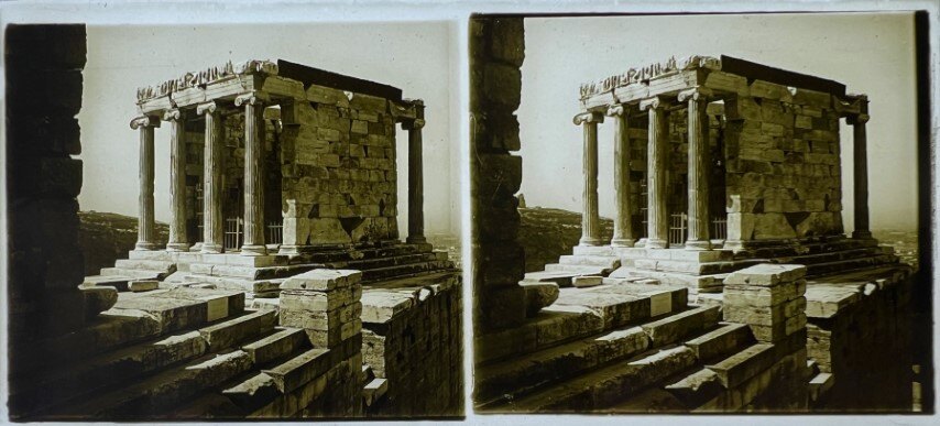 Nike temple from close view, Greece, 1900