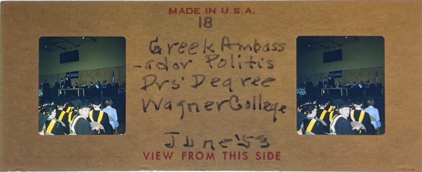 Wagner College, Ambassador Politis, Athens, Greece, 1953, Personal Realist