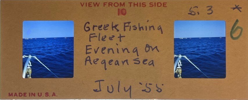 Greek fishing fleet, Greece, 1955, Personal Realist