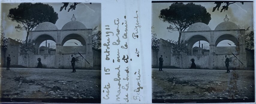 Crete, 15.10.1911 - Visitors at monastery, Greece