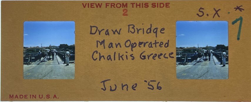 Draw Bridge at Chalkida,Greece, 1956, Personal Realist