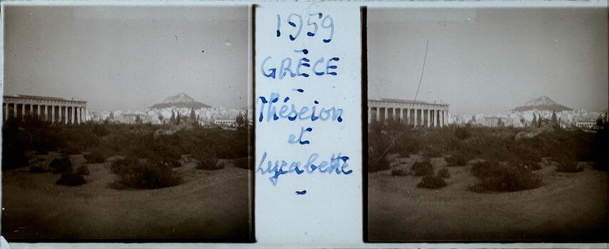 View of Thision and Lycabetus, Personal, Greece, 1959