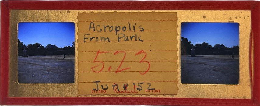 Acropolis from a park, Athens,Greece, 1952, Personal Realist