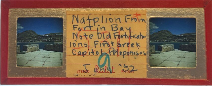 Nafplion from Palamidi,Greece, 1952, Personal Realist