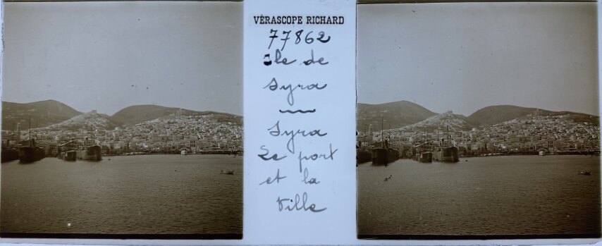 Entrance of Syros and the Shipyard, 1910, Greece