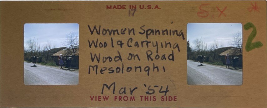 Women spanning wool near Mesolongi, Greece, 1954, Personal Realist
