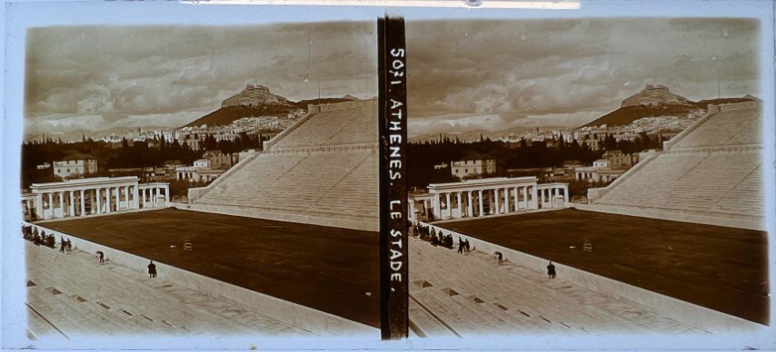 Panathinaiko stadium and people, 1912, Greece