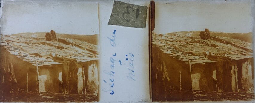 Building a room with stone near Volo, Greece, Glass - 1918