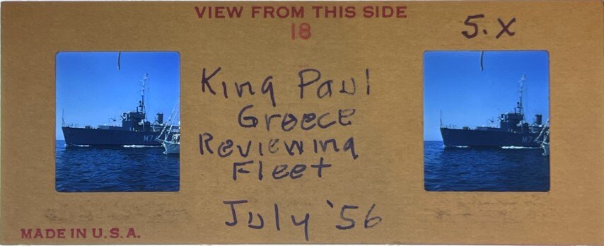 King Paul Reviewing Fleet, Greece, 1956, Personal Realist