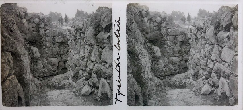 Ancient Tyrins (Tirintha), Personal Glass, 1930, Greece