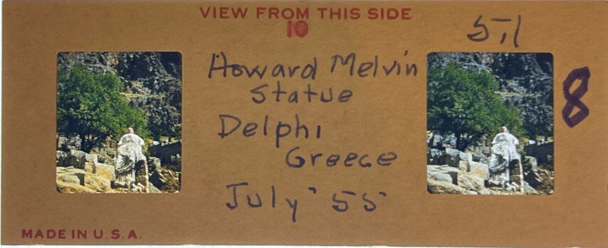 Statue at Delphi, Greece, 1955, Personal Realist