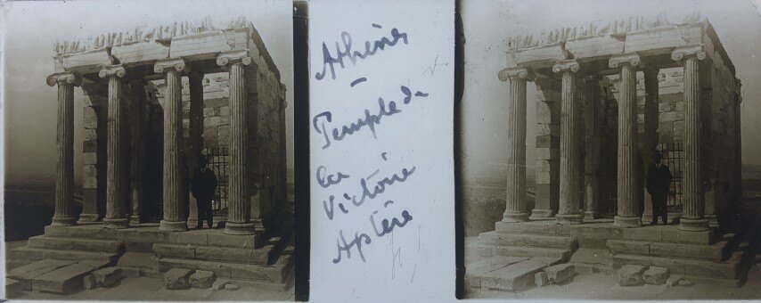 Nike temple, Athens, Personal Glass 1903, Greece.jpg