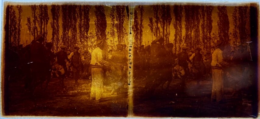 Celebration at Macedonian front near Thessaloniki, Greece