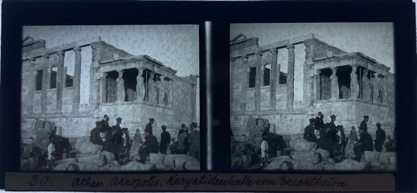 Vistiors at the Parthenon. Child Photographer, 1910, Greece