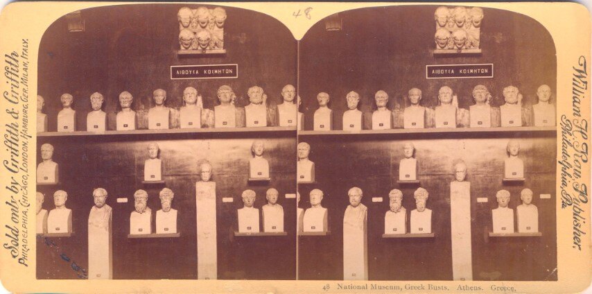 National Museum, Greek Busts, Athens, Greece, 1905 Griffith